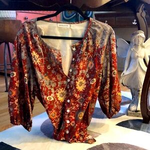 Bohemian Style Vintage Printed Blouse